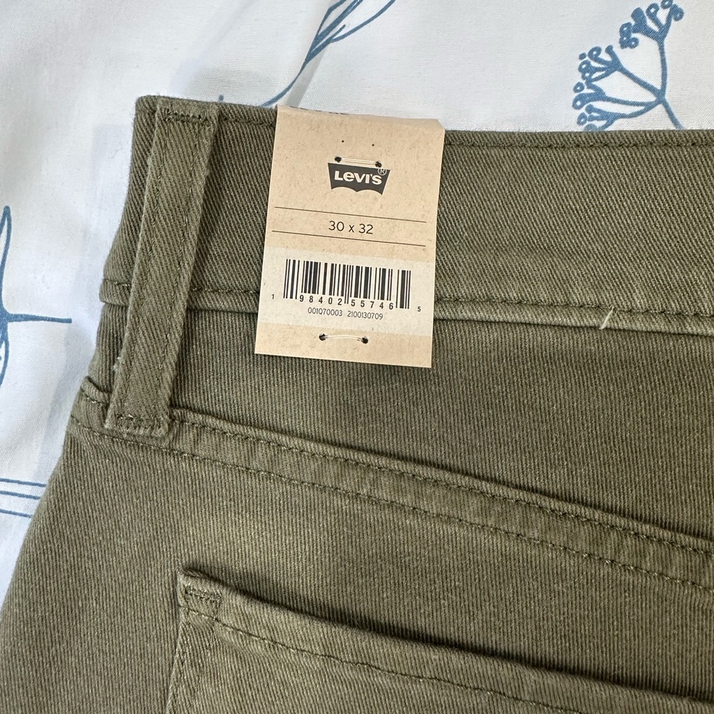 NWT Levis 318 Olive Green Shaping Wide-Leg Pants sz 30 - Picture 4 of 8